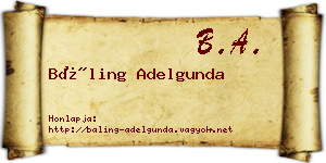 Báling Adelgunda névjegykártya